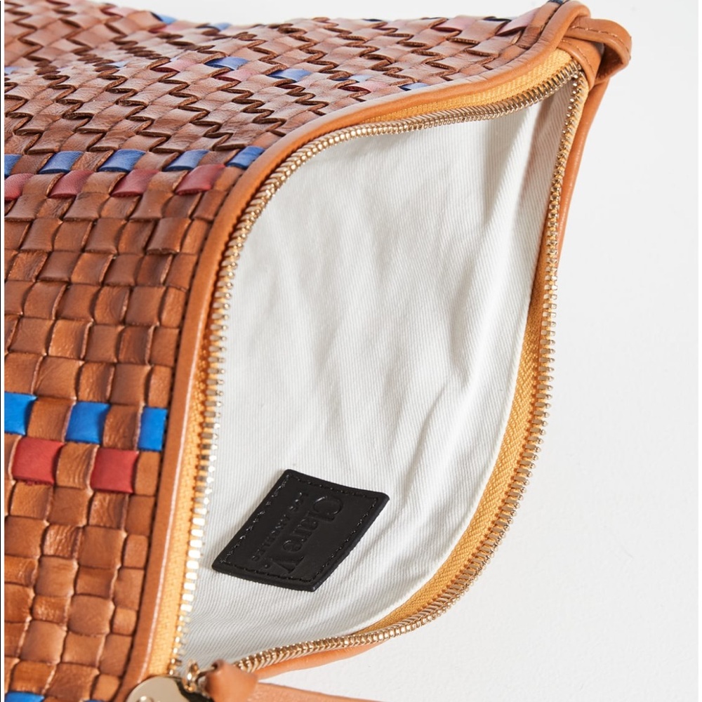 Clare V. NWT hand woven leather foldover clutch with tabs.No longer available - Picture 4 of 9